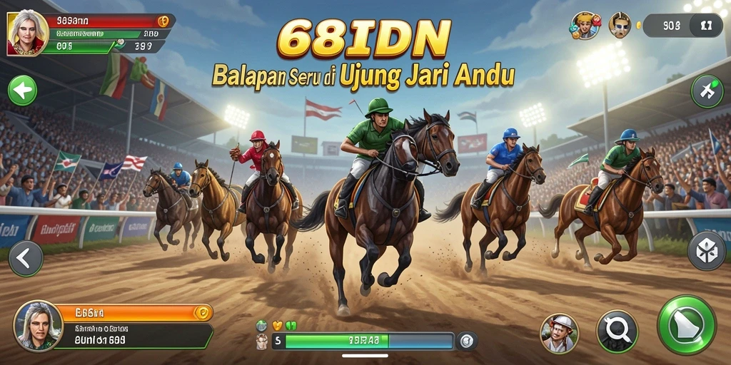 Gameplay balapan yang seru di 68IDN.