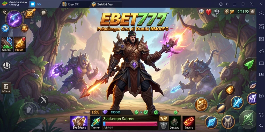 Screenshot gameplay EBET777 yang menunjukkan aksi seru dalam MMORPG.