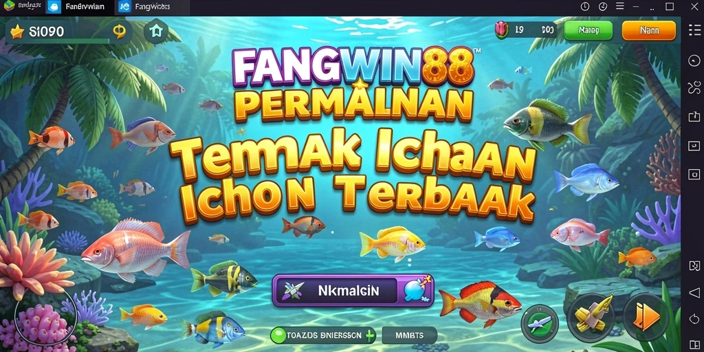 Screenshot FANGWIN88 menampilkan aksi seru saat menembak ikan.