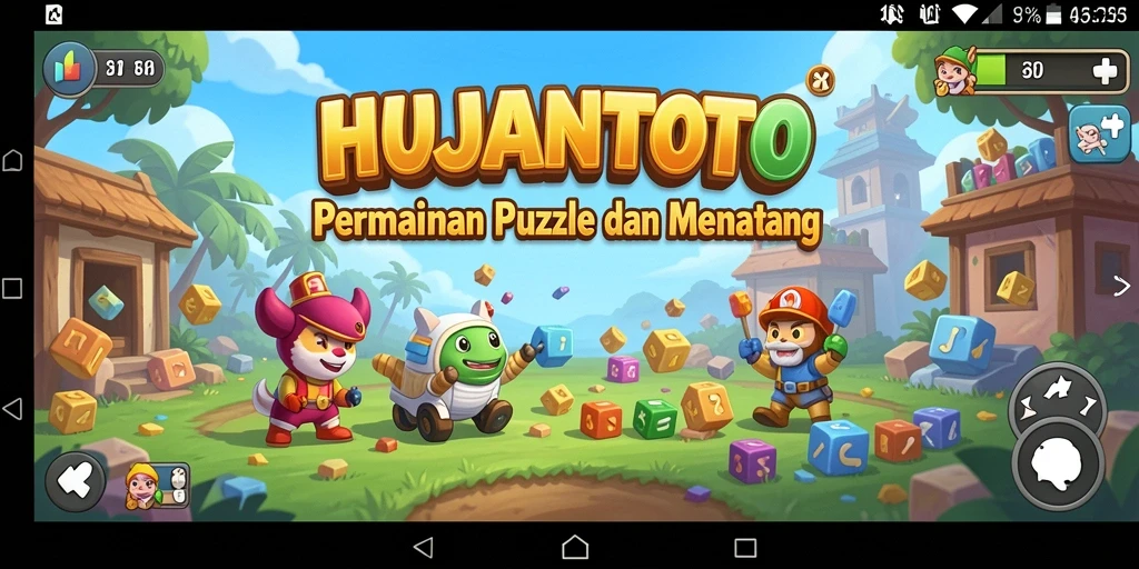 Gameplay menantang di HUJANTOTO dengan teka-teki menarik.