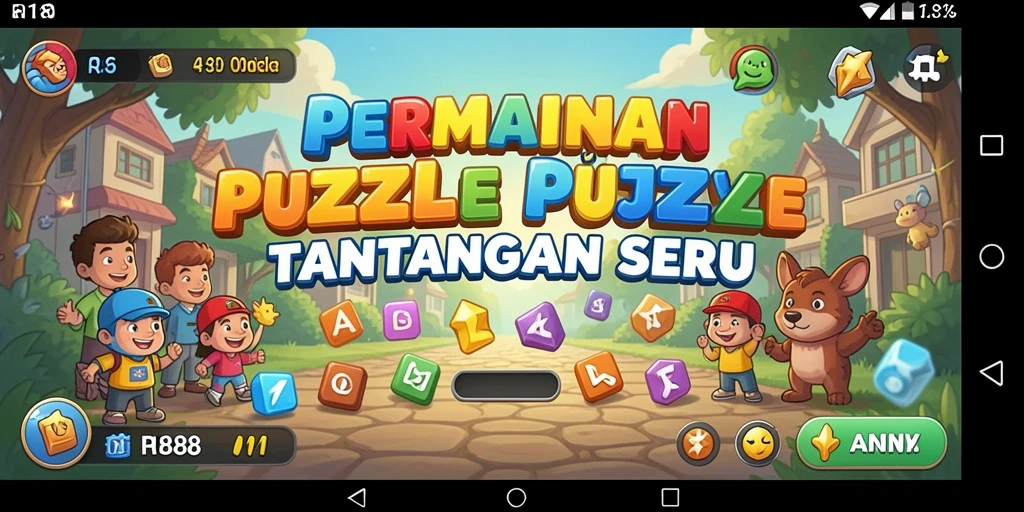 Tampilan gameplay puzzle yang menantang dan seru di RI188.