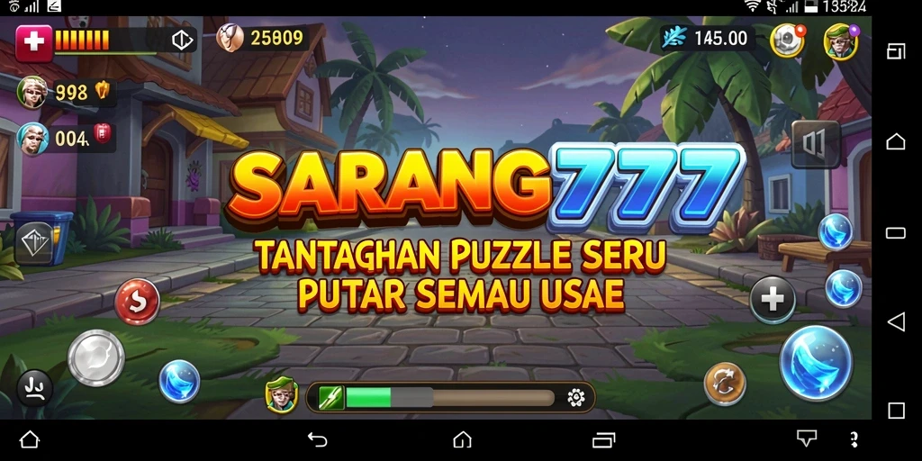 Gameplay menantang dan seru di SARANG777 dengan berbagai level puzzle.