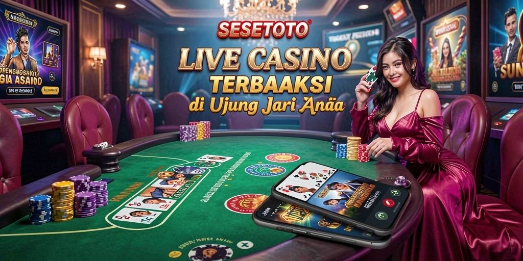 Tampilan gameplay menarik di SESETOTO dengan dealer langsung yang interaktif.