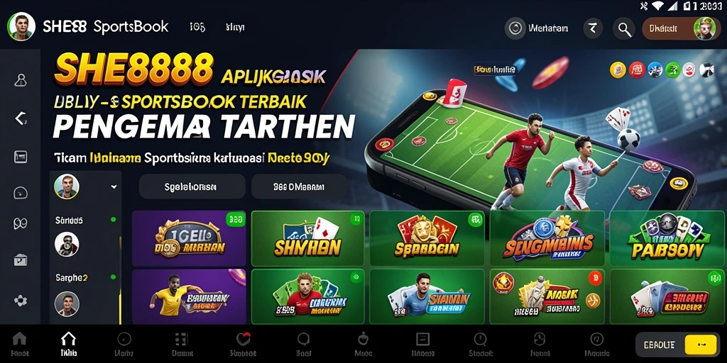 Screenshot utama SHE888 menampilkan antarmuka taruhan olahraga yang menarik.