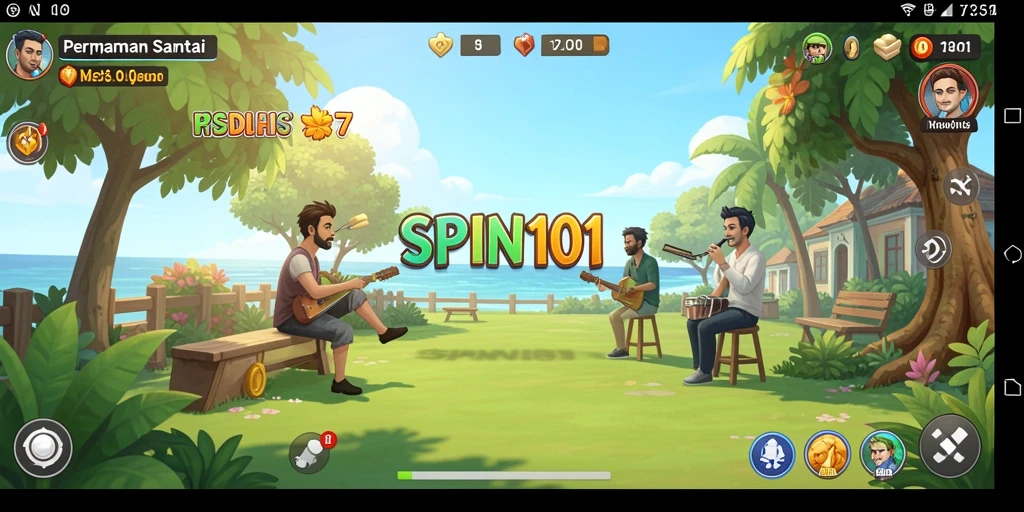 Tampilan gameplay SPIN101 yang menarik dan penuh warna.